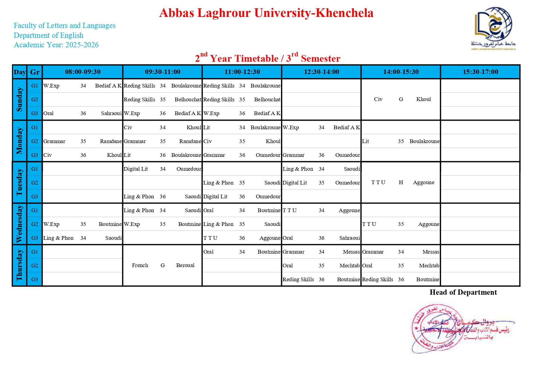 2nd Year Timetable - 3rd Semester_page-0001