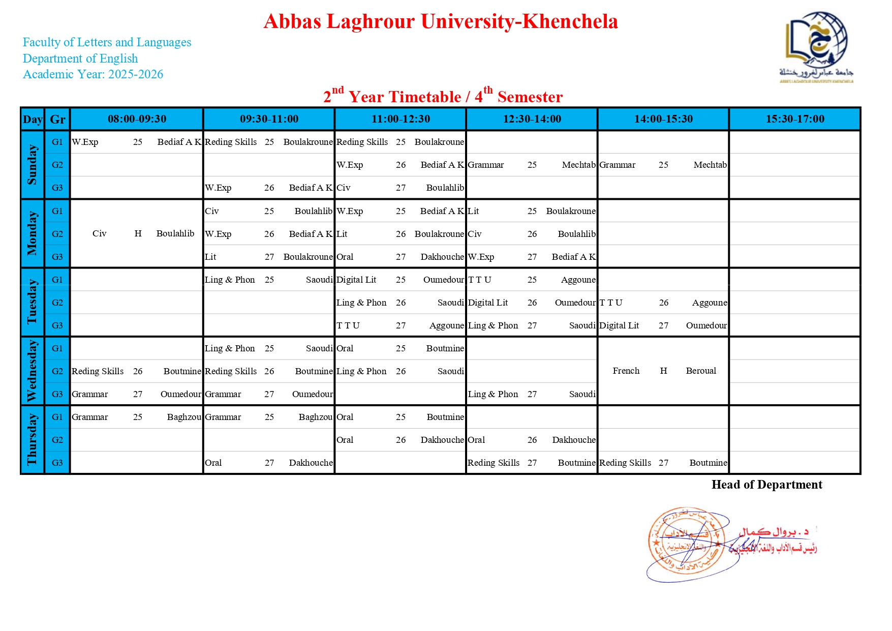 2nd Year Timetable - 4th Semester_page-0001