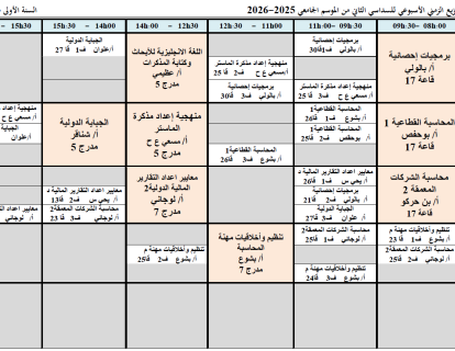 سنة اولى ماستر محاسبة