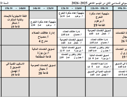 سنة لولى ماستر تسويق خدمات
