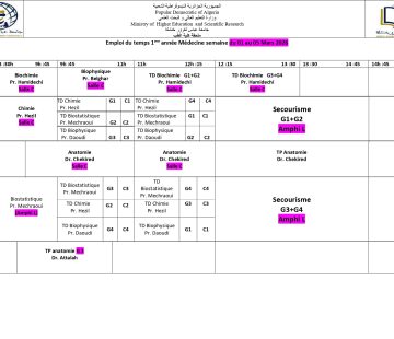 Emploi 1ere année du 1er au 5 Mars 2026_page-0001