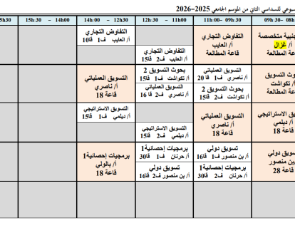 السنة الثالثة تسويق