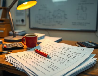 {"prompt":"A realistic medium shot of a university professor's desk in the Electrical Engineering department, Faculty of Science and Technology. On the desk, there is a disorganized stack of exam papers with visible handwritten solutions, complex circuit diagrams (resistors, capacitors, op-amps), and mathematical equations (Laplace transforms, Fourier series). A red pen is resting on top of one paper. A cup of cold coffee and a calculator are nearby. In the background, a blurred whiteboard shows electrical engineering formulas and a circuit schematic. Warm desk lamp lighting, afternoon atmosphere, academic setting, high resolution, 4K, cinematic depth of field, pixel art style, retro game aesthetic, 16-bit, vibrant colors","originalPrompt":"A realistic medium shot of a university professor's desk in the Electrical Engineering department, Faculty of Science and Technology. On the desk, there is a disorganized stack of exam papers with visible handwritten solutions, complex circuit diagrams (resistors, capacitors, op-amps), and mathematical equations (Laplace transforms, Fourier series). A red pen is resting on top of one paper. A cup of cold coffee and a calculator are nearby. In the background, a blurred whiteboard shows electrical engineering formulas and a circuit schematic. Warm desk lamp lighting, afternoon atmosphere, academic setting, high resolution, 4K, cinematic depth of field, pixel art style, retro game aesthetic, 16-bit, vibrant colors","width":1024,"height":768,"seed":42,"model":"flux","enhance":false,"negative_prompt":"undefined","nofeed":true,"safe":false,"quality":"medium","image":[],"transparent":false,"reasoning":"balanced","audio":true,"has_nsfw_concept":false,"concept":null,"trackingData":{"actualModel":"flux","usage":{"completionImageTokens":1,"totalTokenCount":1}}}